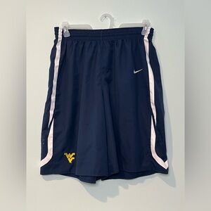 WVU Nike Men’s Blue Dri-Fit Shorts, Size Large